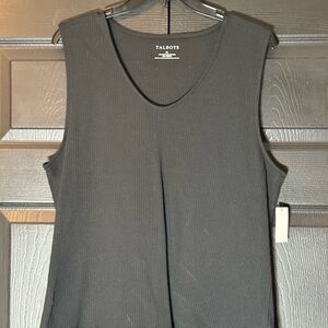 Talbots Black Ribbed Tank Top